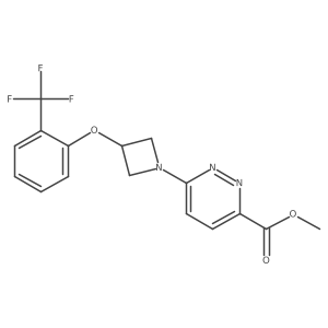 Methyl 6-{3-[2-(trifluoromethyl)phenoxy]azetidin-1-yl}pyridazine-3-carboxylate Structure