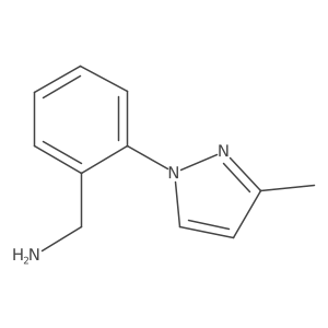 [2-(3-methyl-1H-pyrazol-1-yl)phenyl]methanamine结构式