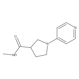 3-Pyrrolidinecarboxamide, N-methyl-1-(4-pyridinyl)-结构式