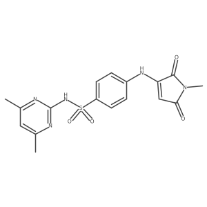 N-(4,6-dimethylpyrimidin-2-yl)-4-((1-methyl-2,5-dioxo-2,5-dihydro-1H-pyrrol-3-yl)amino)benzenesulfonamide Structure