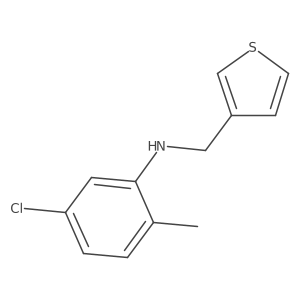 5-chloro-2-methyl-N-(thiophen-3-ylmethyl)aniline结构式
