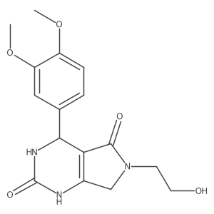 4-(3,4-dimethoxyphenyl)-6-(2-hydroxyethyl)-3,4,6,7-tetrahydro-1H-pyrrolo[3,4-d]pyrimidine-2,5-dione结构式