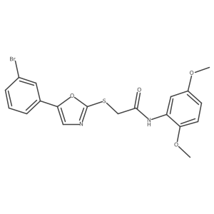 2-{[5-(3-bromophenyl)-1,3-oxazol-2-yl]sulfanyl}-N-(2,5-dimethoxyphenyl)acetamide Structure