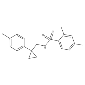 N-((1-(4-fluorophenyl)cyclopropyl)methyl)-2,4-dimethylbenzenesulfonamide Structure