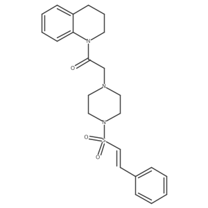 2-[4-(2-Phenylethenesulfonyl)piperazin-1-yl]-1-(1,2,3,4-tetrahydroquinolin-1-yl)ethan-1-one Structure