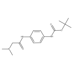 Tert-butyl 4-(2-(dimethylamino)acetamido)phenylcarbamate结构式