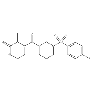 4-(1-((4-Fluorophenyl)sulfonyl)piperidine-3-carbonyl)-3-methylpiperazin-2-one结构式