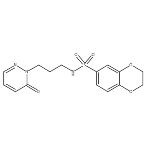 N-(3-(6-oxopyridazin-1(6H)-yl)propyl)-2,3-dihydrobenzo[b][1,4]dioxine-6-sulfonamide Structure