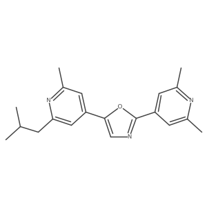 2-Isobutyl-4-[2-(2,6-dimethyl-4-pyridinyl)-oxazol-5-yl]-6-methyl-pyridine Structure