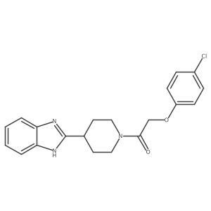 1-[4-(1H-benzimidazol-2-yl)piperidin-1-yl]-2-(4-chlorophenoxy)ethanone Structure