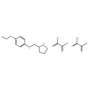 4-Ethoxy-N-(2-pyrrolidinylmethyl)aniline dioxalate结构式