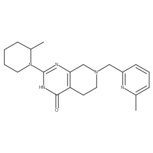 5,6,7,8-Tetrahydro-2-(2-methyl-1-piperidinyl)-7-[(6-methyl-2-pyridinyl)methyl]pyrido[3,4-d]pyrimidin-4(3H)-one Structure