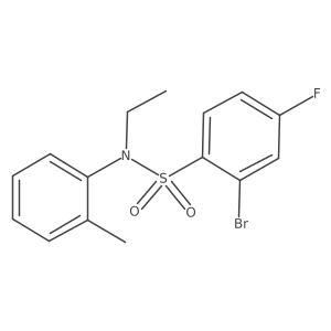 2-bromo-N-ethyl-4-fluoro-N-(2-methylphenyl)benzenesulfonamide结构式
