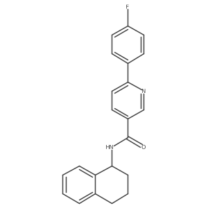 6-(4-Fluorophenyl)-N-(1,2,3,4-tetrahydronaphthalen-1-yl)nicotinamide结构式