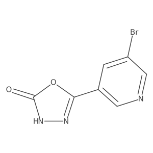 5-(5-bromopyridin-3-yl)-1,3,4-oxadiazol-2(3H)-one结构式