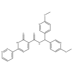 N-[bis(6-methoxypyridin-3-yl)methyl]-6-oxo-2-pyridazin-3-yl-1H-pyrimidine-5-carboxamide Structure