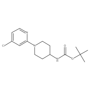 Carbamic acid, N-[1-(4-chloro-2-pyridinyl)-4-piperidinyl]-, 1,1-dimethylethyl ester Structure