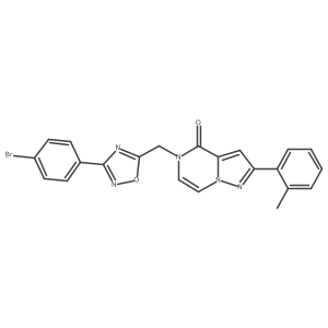 5-{[3-(4-bromophenyl)-1,2,4-oxadiazol-5-yl]methyl}-2-(2-methylphenyl)pyrazolo[1,5-a]pyrazin-4(5H)-one Structure