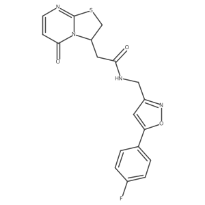 N-((5-(4-fluorophenyl)isoxazol-3-yl)methyl)-2-(5-oxo-3,5-dihydro-2H-thiazolo[3,2-a]pyrimidin-3-yl)acetamide结构式