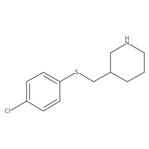 3-{[(4-Chlorophenyl)sulfanyl]methyl}piperidine结构式