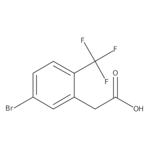 5-Bromo-2-(trifluoromethyl)phenylacetic acid结构式