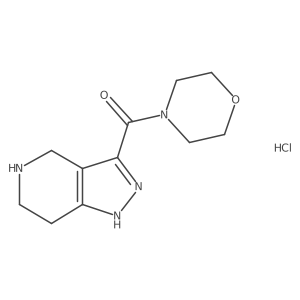 Morpholino(4,5,6,7-tetrahydro-1H-pyrazolo[4,3-c]pyridin-3-yl)methanone hydrochloride Structure