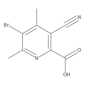 5-Bromo-3-cyano-4,6-dimethyl-2-pyridinecarboxylic acid Structure
