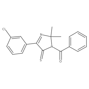 1-benzoyl-4-(3-chlorophenyl)-2,2-dimethyl-2,5-dihydro-1H-imidazole-5-thione结构式