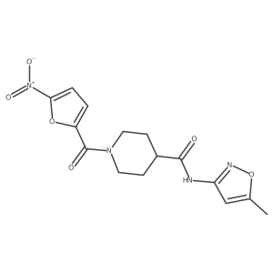 N-(5-methylisoxazol-3-yl)-1-(5-nitrofuran-2-carbonyl)piperidine-4-carboxamide Structure