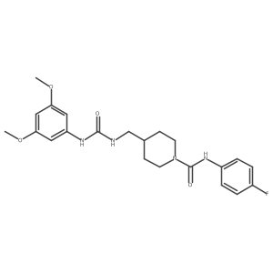 4-((3-(3,5-dimethoxyphenyl)ureido)methyl)-N-(4-fluorophenyl)piperidine-1-carboxamide Structure