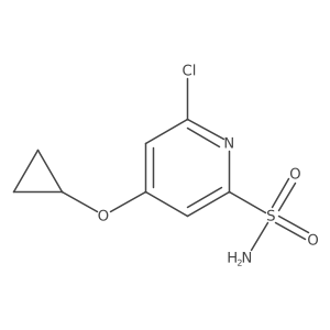 6-Chloro-4-cyclopropoxypyridine-2-sulfonamide结构式