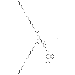 azane;[(2R)-3-[hydroxy-[2-[(4-nitro-2,1,3-benzoxadiazol-7-yl)amino]ethoxy]phosphoryl]oxy-2-octadecanoyloxypropyl] octadecanoate Structure