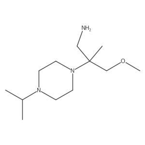 3-Methoxy-2-methyl-2-(4-propan-2-ylpiperazin-1-yl)propan-1-amine结构式