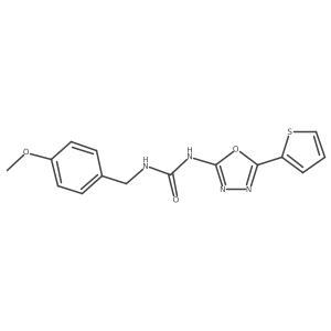 1-(4-Methoxybenzyl)-3-(5-(thiophen-2-yl)-1,3,4-oxadiazol-2-yl)urea结构式