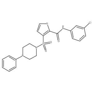 N-(3-chlorophenyl)-3-[(4-phenylpiperazin-1-yl)sulfonyl]thiophene-2-carboxamide Structure