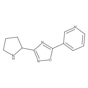 Pyridine, 3-[3-(2-pyrrolidinyl)-1,2,4-oxadiazol-5-yl]-结构式