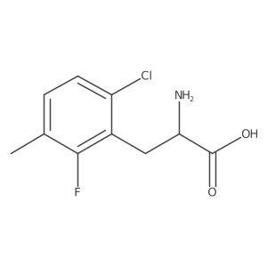 (2S)-2-Amino-3-(6-chloro-2-fluoro-3-methylphenyl)propanoic acid结构式