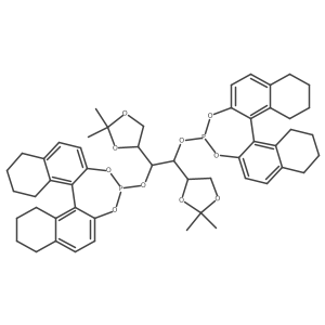1,2:5,6-Bis-O-(1-Methylethylidene)-3,4-bis-O-[(11bS)-8,9,10,11,12,13,14,15-octahydrodinaphtho[2,1-d:1 inverted exclamation marka,2 inverted exclamation marka-f][1,3,2]dioxaphosphepin-4-yl]-D-mannitol结构式