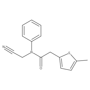 N-(cyanomethyl)-2-(5-methylthiophen-2-yl)-N-phenylacetamide Structure