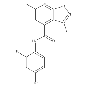 N-(4-bromo-2-fluorophenyl)-3,6-dimethyl[1,2]oxazolo[5,4-b]pyridine-4-carboxamide Structure