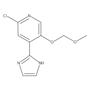 2-chloro-4-(1H-imidazol-2-yl)-5-(methoxymethoxy)pyridine结构式
