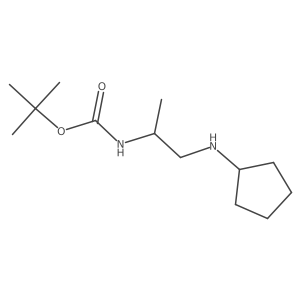 tert-butyl N-[1-(cyclopentylamino)propan-2-yl]carbamate Structure