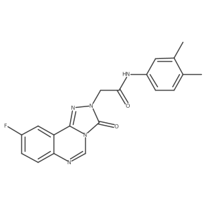 N-(3,4-dimethylphenyl)-2-(9-fluoro-3-oxo[1,2,4]triazolo[4,3-c]quinazolin-2(3H)-yl)acetamide结构式