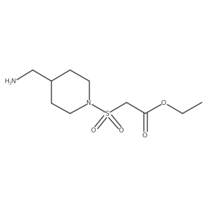 Ethyl 2-{[4-(aminomethyl)piperidin-1-yl]sulfonyl}acetate Structure