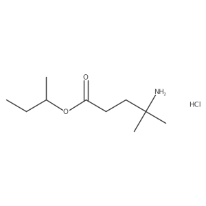 Butan-2-yl 4-amino-4-methylpentanoate hydrochloride结构式