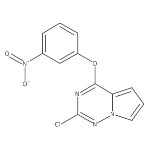 2-Chloro-4-(3-nitrophenoxy)pyrrolo[2,1-f][1,2,4]triazine结构式