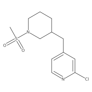 2-Chloro-4-((1-(methylsulfonyl)piperidin-3-yl)methyl)pyridine结构式