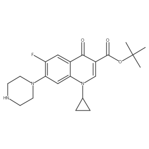 Tert-butyl 1-cyclopropyl-6-fluoro-4-oxo-7-(piperazin-1-yl)-1,4-dihydroquinoline-3-carboxylate Structure