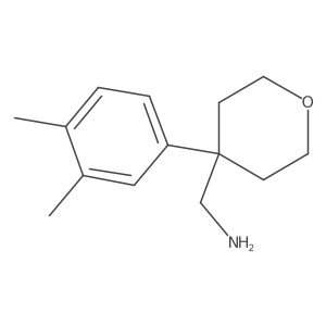 (4-(3,4-dimethylphenyl)tetrahydro-2H-pyran-4-yl)methanamine Structure