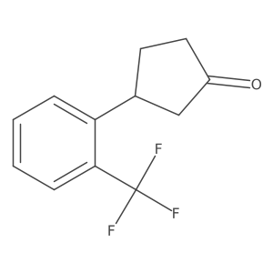 3-(2-(Trifluoromethyl)phenyl)cyclopentanone Structure